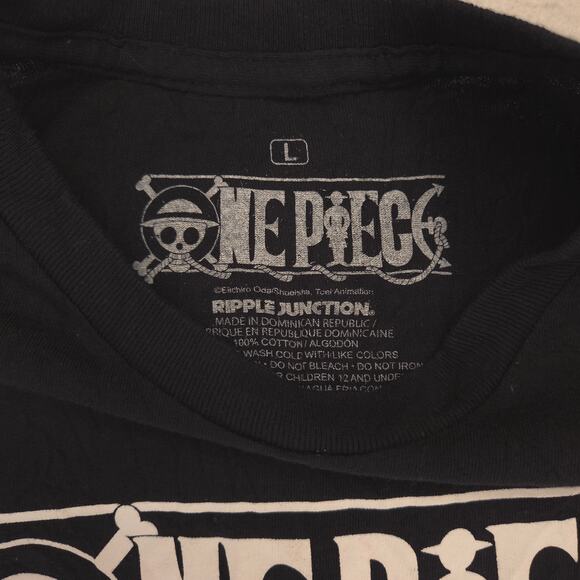 One Piece Anime Crew Neck Graphic T-Shirt Adult Mens Size Large L Black - Picture 3 of 9